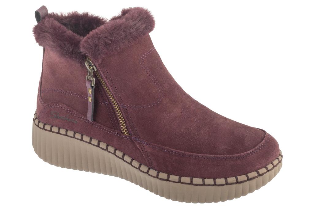 Skechers Бульвар Уилшир - Свежая молния, Женские бордовые зимние ботинки