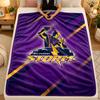 Flannel BlanketMelbourne Storm Warm Soft Throw Blanket for Indoor Sofa Bed Living Room Use