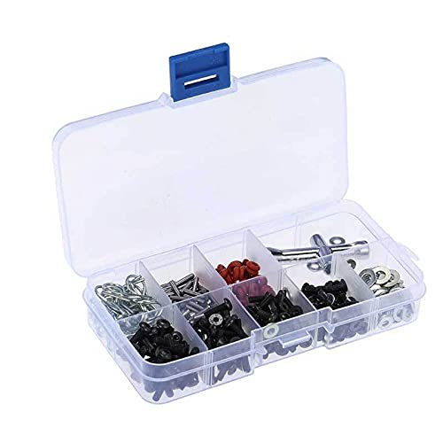 240 Pieces RC Radio Control Car Screw Kit Repair Tools Place Hardware Fasteners with Screw Counters for Scale RC Radio Control Model Car DIY Parts