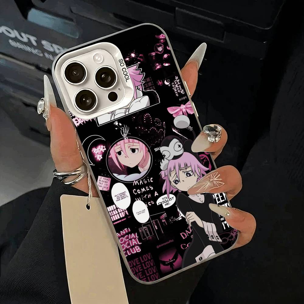 Чехол для телефона Anime-S-Soul -E-Eater Для IPhone 17 Air 16 15 14 13 12 11 Pro Max Белый Серебристый Жесткий Чехол
