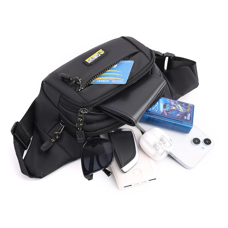 Сумка на пояс мужская многофункциональная нагрудная сумка для спорта на открытом воздухе многослойная водонепроницаемая сумка для мобильного телефона большой емкости через плечо