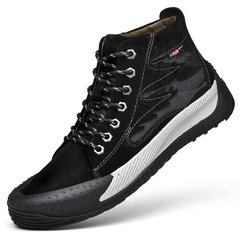 Мужская новая кожаная спортивная обувь на открытом воздухе, повседневная обувь, деловая кожаная обувь для доски, ботинки