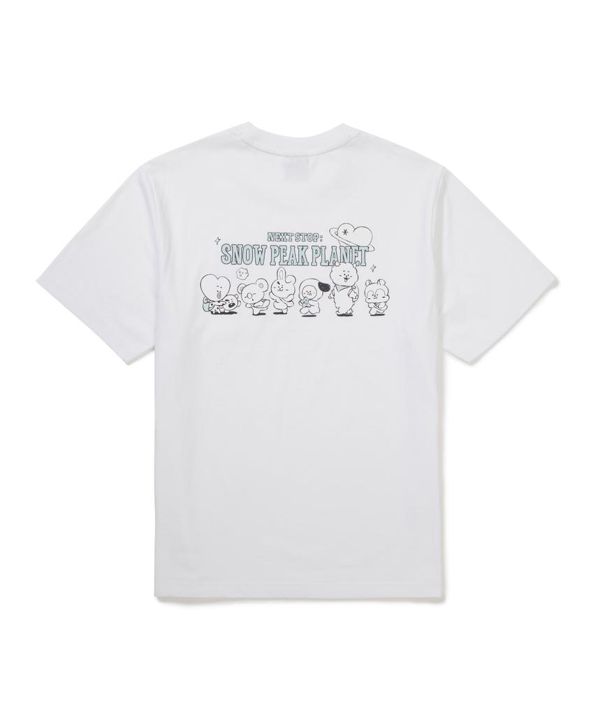 SNOWPEAK APPAREL [Snow Peak I Bt21] Graphic Short Sleeve T-Shirt (S26Mufts90) White