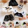 1 Set Idol Doll Clothes Plush Vest Coat Mini Outfit Dressing Props Lovely Hat T-shirt Pants Jacket Four-piece Set for 20cm Doll