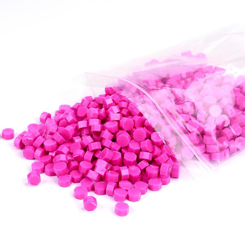 Pearlescent Iridescent Sealing Wax Stamp Set with Octagonal Wax Granules