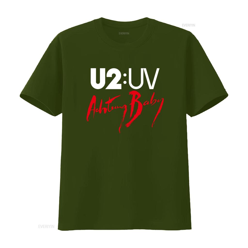 U2 Achtung Baby Tour 2024 T Shirt Band Live At Sphere Classic Rock Concert Fan vintage Washed Stylish Unisex fashion Breathable