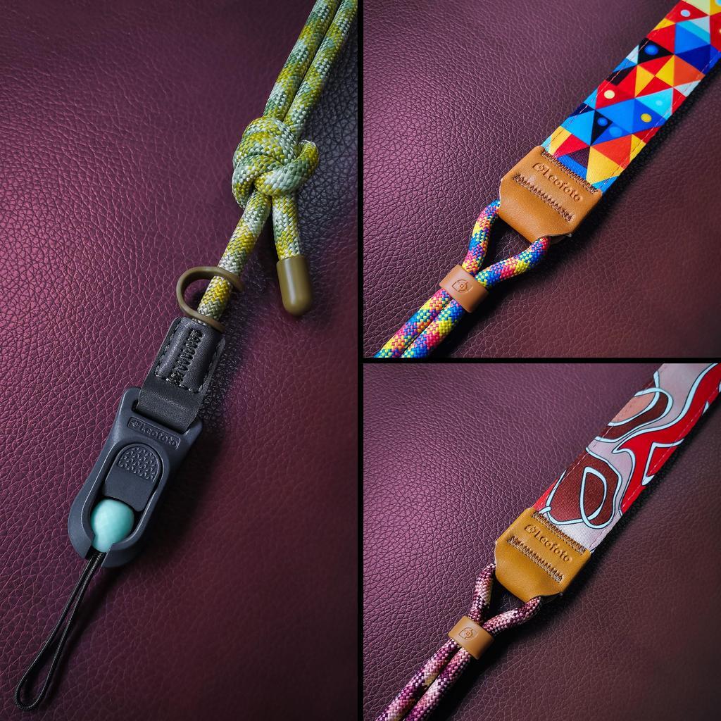 Adjustable Leather Microfiber Camera Strap System Compatible with Length Maximum Load Capacity [LEOFOTO] & Neck/Shoulder (for Photographers),