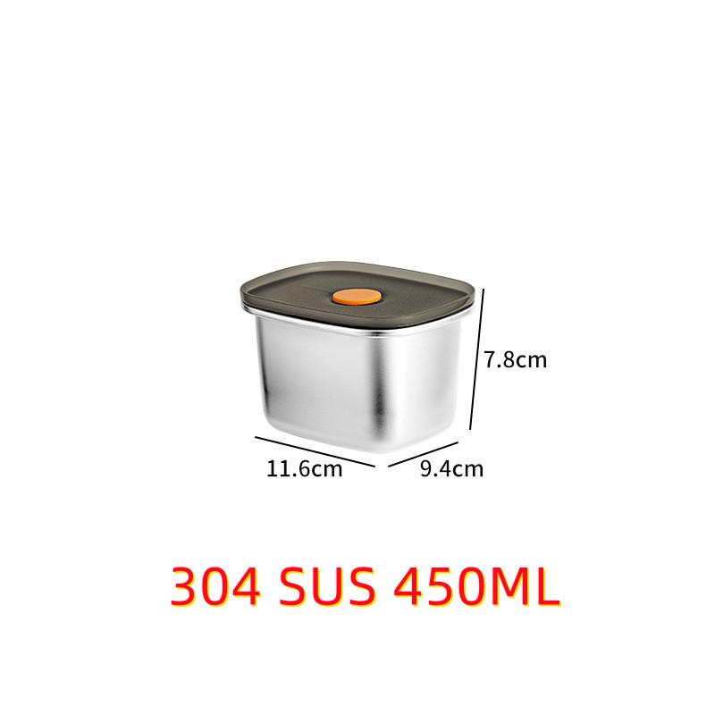 Портативный контейнер для еды, фруктов, бенто из нержавеющей стали 304, ланч-бокс с крышкой, контейнеры для закусок, герметичный контейнер для хранения, контейнер для сохранения свежести