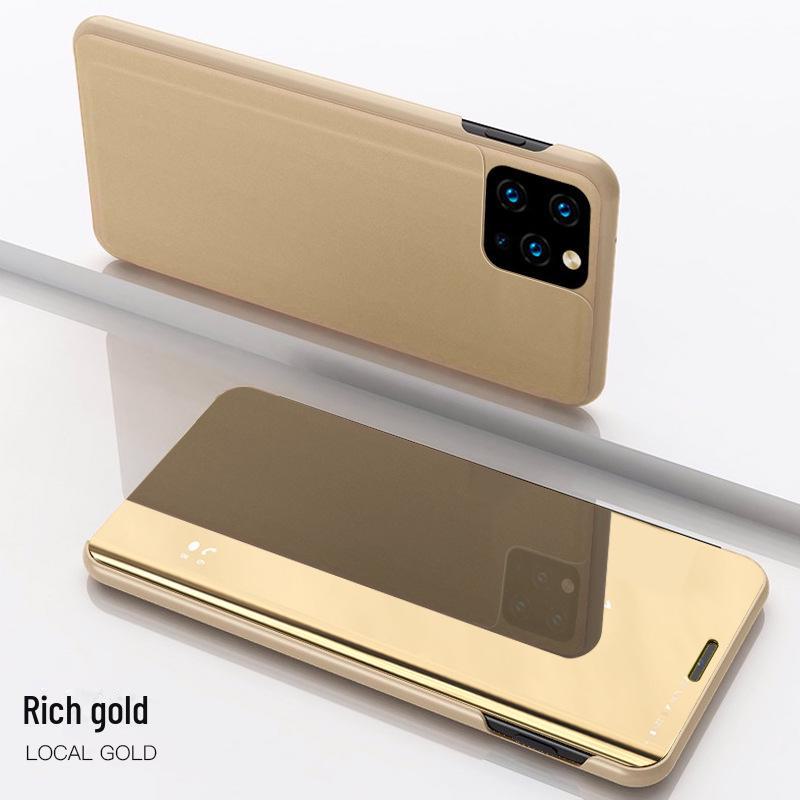 Чехол-книжка из кожи для iPhone 14/13/XS с гальваническим зеркалом и подставкой, совместим с моделью 78P