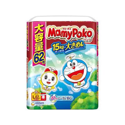 Подгузник Unicharm Mamy Poko Doraemon L (Штаны) 62 шт. в упаковке