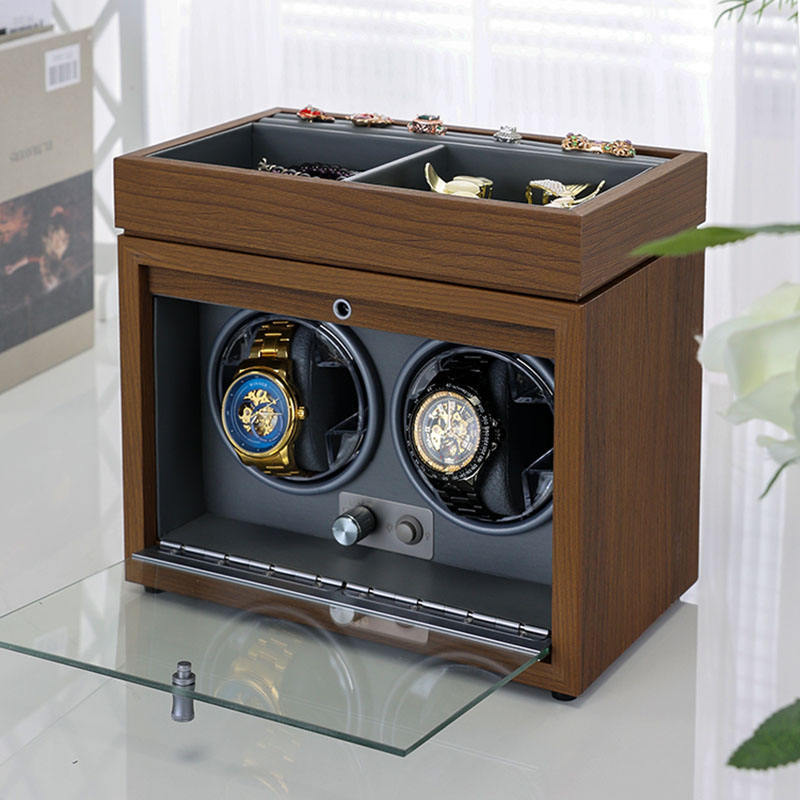 Silent Mechanical Watch Winding Modern Automatic Watch Winder Multifunction Watches Organizer Boxes Watch Jewelry Storage Box