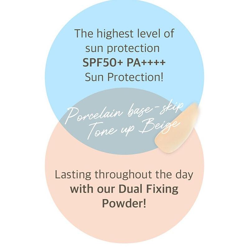 NUMBUZIN No. 3 Porcelain Base-skip Tone Up Beige BB+Foundation+Primer+Sunscreen 50mL SPF50+ PA++++ Best Selling In Oliveyoung Korea (2 Options)