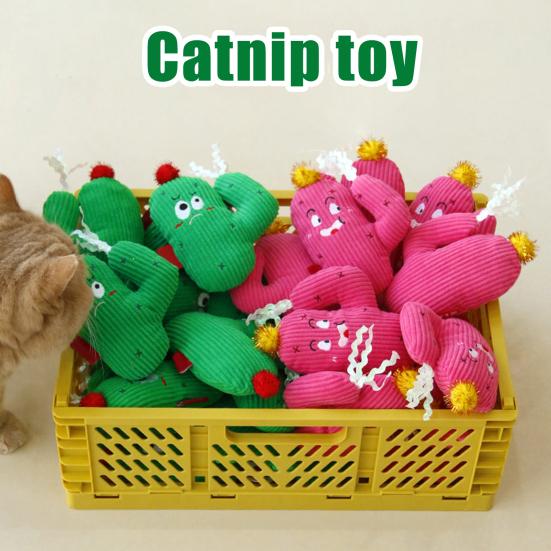 Мягкая игрушка для кошек «Кактус», интерактивная плюшевая игрушка-кикер для кошек с кошачьей мятой, игрушка-царапка для кошек, скрежещущих зубами, для домашних кошек