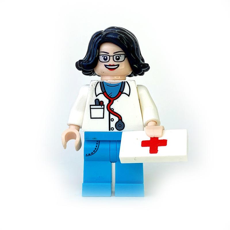 Врачи и медсестры Конструкторы Собери Маленькие Зернистые Фигурки Кукольные Аксессуары Игрушки для Мальчиков и Девочек