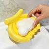 Мультяшная мыльница в виде банана, сливная мыльница, настенная, без перфорации, креативная, милая, керамическая тарелка, принадлежности для ванной комнаты, мыльница в виде банана