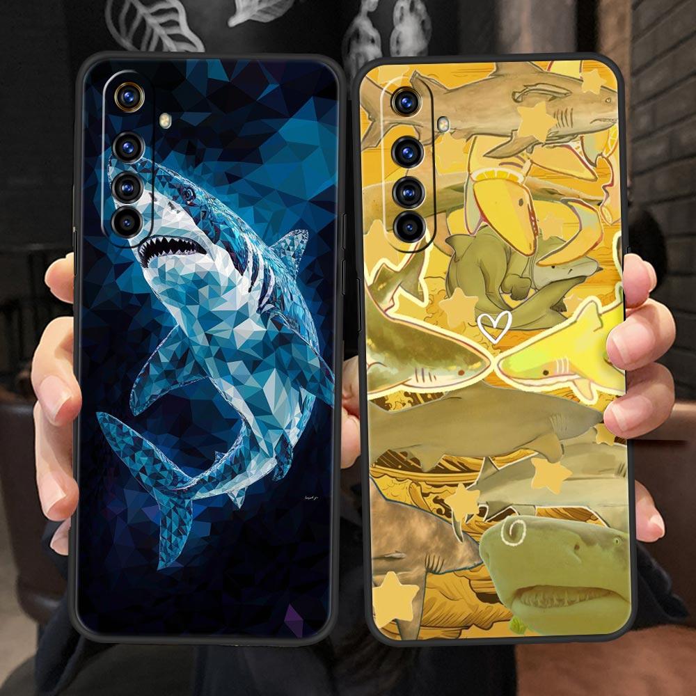 Мягкий ТПУ чехол с рисунком Акулы на море Для Realme 13 12 11 10 9 Pro Plus GT3 GT2 C21 C25 C35 C53 C55 C67 Pro 5G Чехол-бампер Fundas