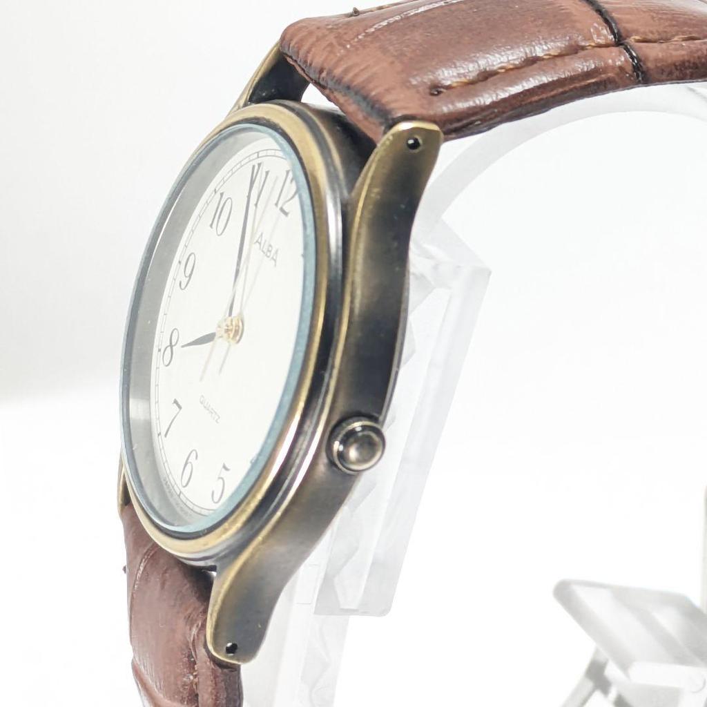 [Б/У] SEIKO ALBA Мужские На Батарейке Замена Ремешка Рабочее Состояние S-62