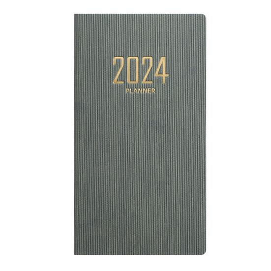 Блокнот-планировщик A6, искусственная кожаная обложка, плотная бумага, гладкая тетрадь для письма, повестка дня на 2024 год, для домашнего офиса, школы