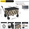 WEZHO Outdoor Camping Trolley with Adjustable Tabletop