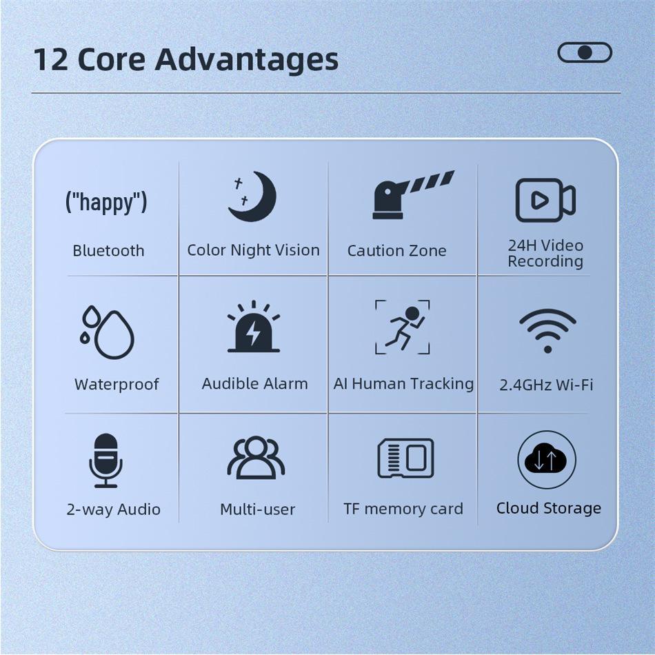 ICSee 360° Беспроводная HD Умная Камера Безопасности для Домашнего Мониторинга