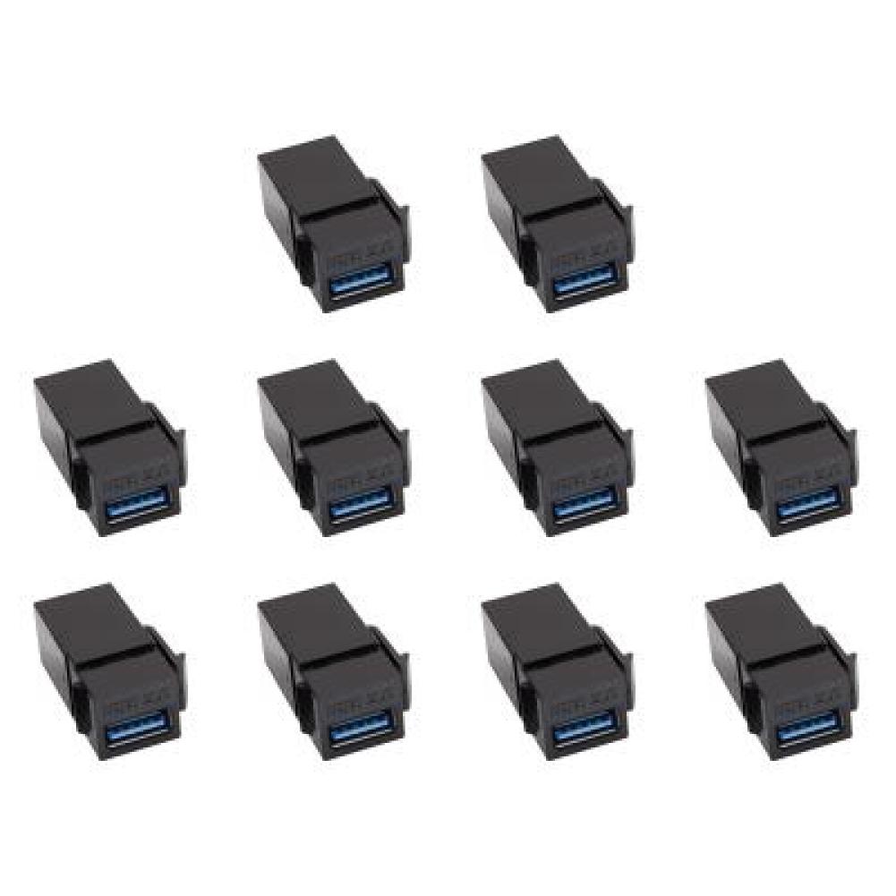 5/10 шт. Вставки типа Keystone USB 3.0 Адаптеры USB — USB Разъем-розетка Соединительный адаптер для настенной розетки