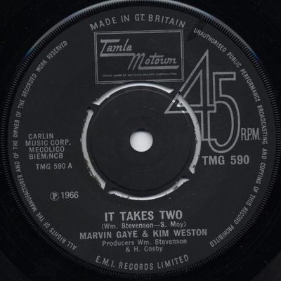 7-дюймовая пластинка MARVIN GAYE & KIM WESTON - It Takes Two TMG590 Tamla Motown 1967 UK Соул/Фанк Б/У
