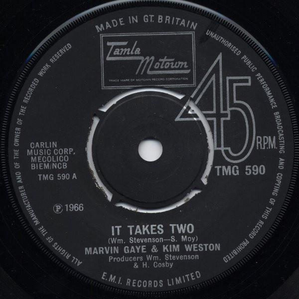7-дюймовая пластинка MARVIN GAYE & KIM WESTON - It Takes Two TMG590 Tamla Motown 1967 UK Соул/Фанк Б/У