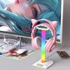 RGB Gaming Headphone Stand Glow Earphone Rack Dual USB Ports Desktop Display Bracket Headset Hanger For PUBG Computer Gamer