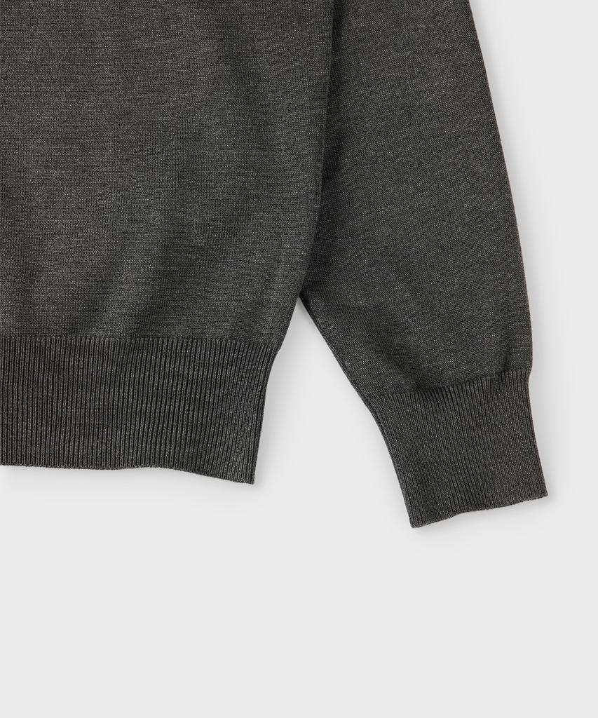 PANICALE Dark Gray Viscose Blend Round Knit (Type B)