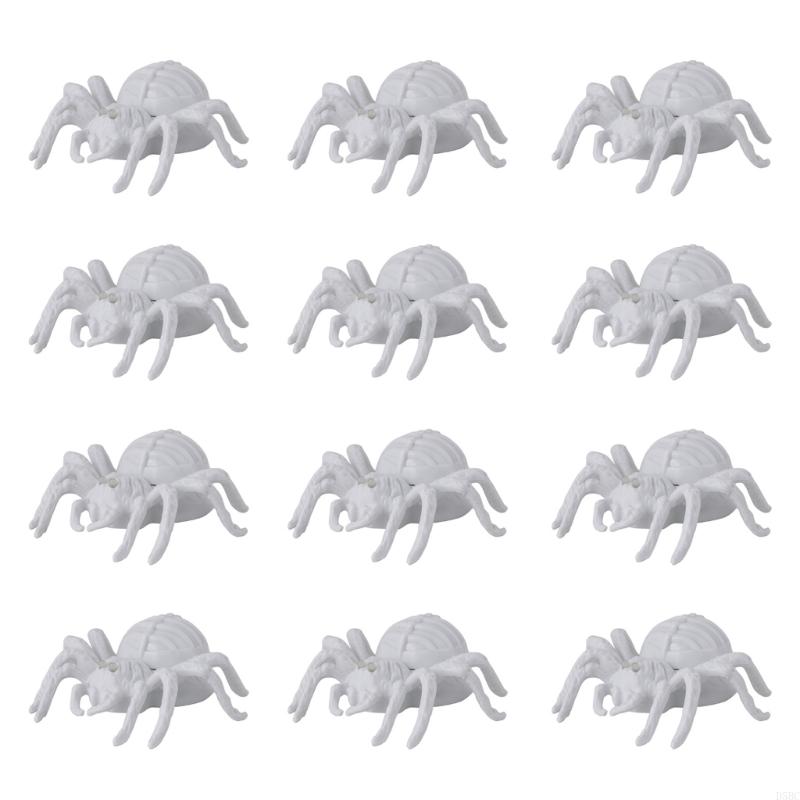 12Pcs Decorative LED Night Glowing Spiders Lamp Spiders Night Light Decoration