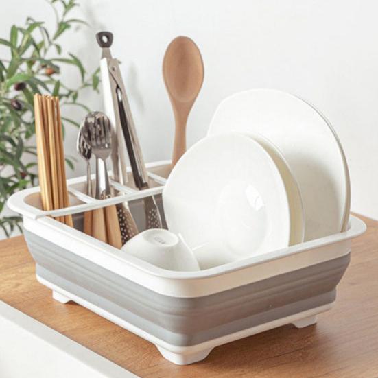 Выдвижная полка для сушки посуды, складной органайзер для сушки посуды, портативная кухня, кемперы на колесах, дорожный прицеп, экономия места, чаша, тарелка, ложка