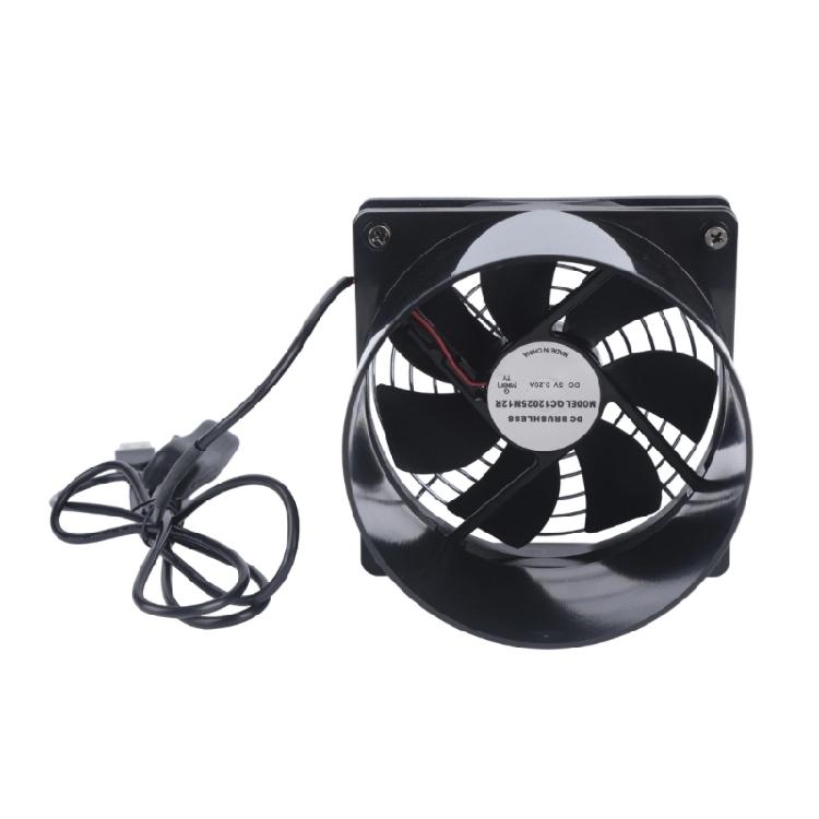 Solder Fume Removal USB Fan 120mm with Round Duct Outlet and Cable Control, 5V Fan for Craft Table Exhaust, Pet Habitat Care, and Computer Cooling