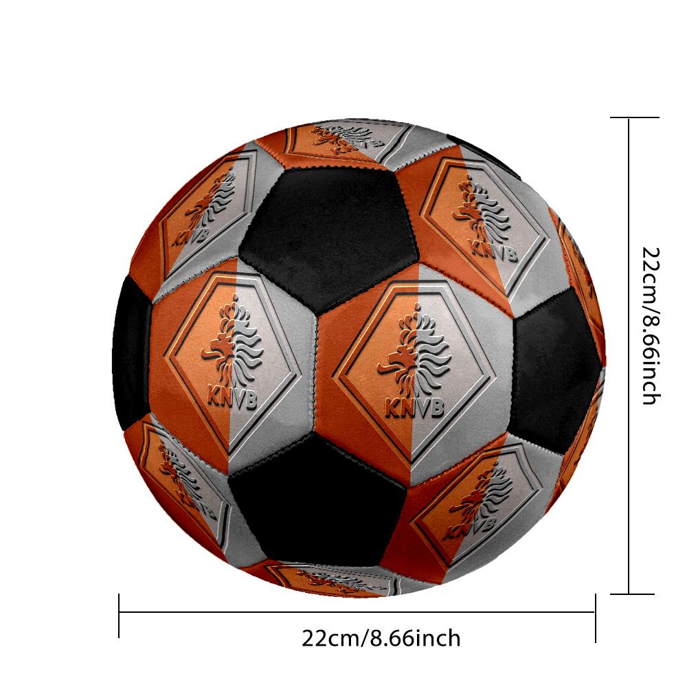 KNVB Indoor Soccer Ball Colorful Machine Stitched PVC Size 5 Team Training Competition Ready Durable High-Bounce Cool Sports Gift