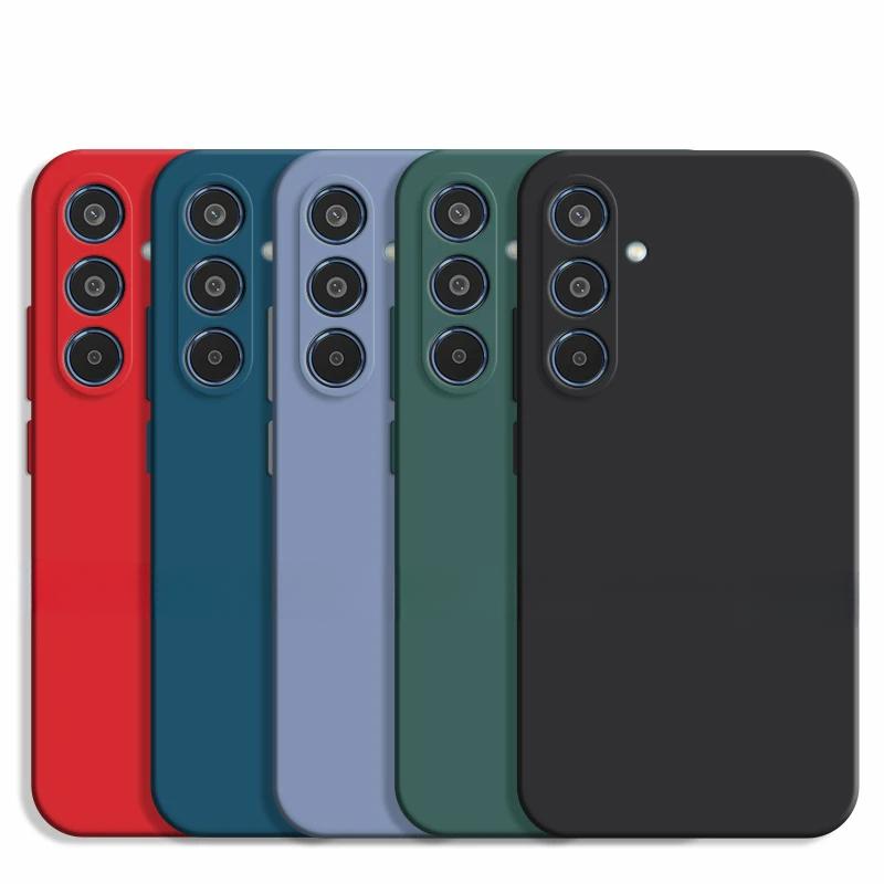 Для Samsung Galaxy M35 Чехол Samsung Galaxy M15 M35 M55 5G Чехол TPU Противоударный Жидкий Силиконовый Чехол для Телефона Samsung Galaxy M35