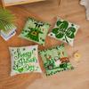 New St. Patrick's Day Pillowcase Linen Clover Decorative Pillowcase Cushion Cover Home