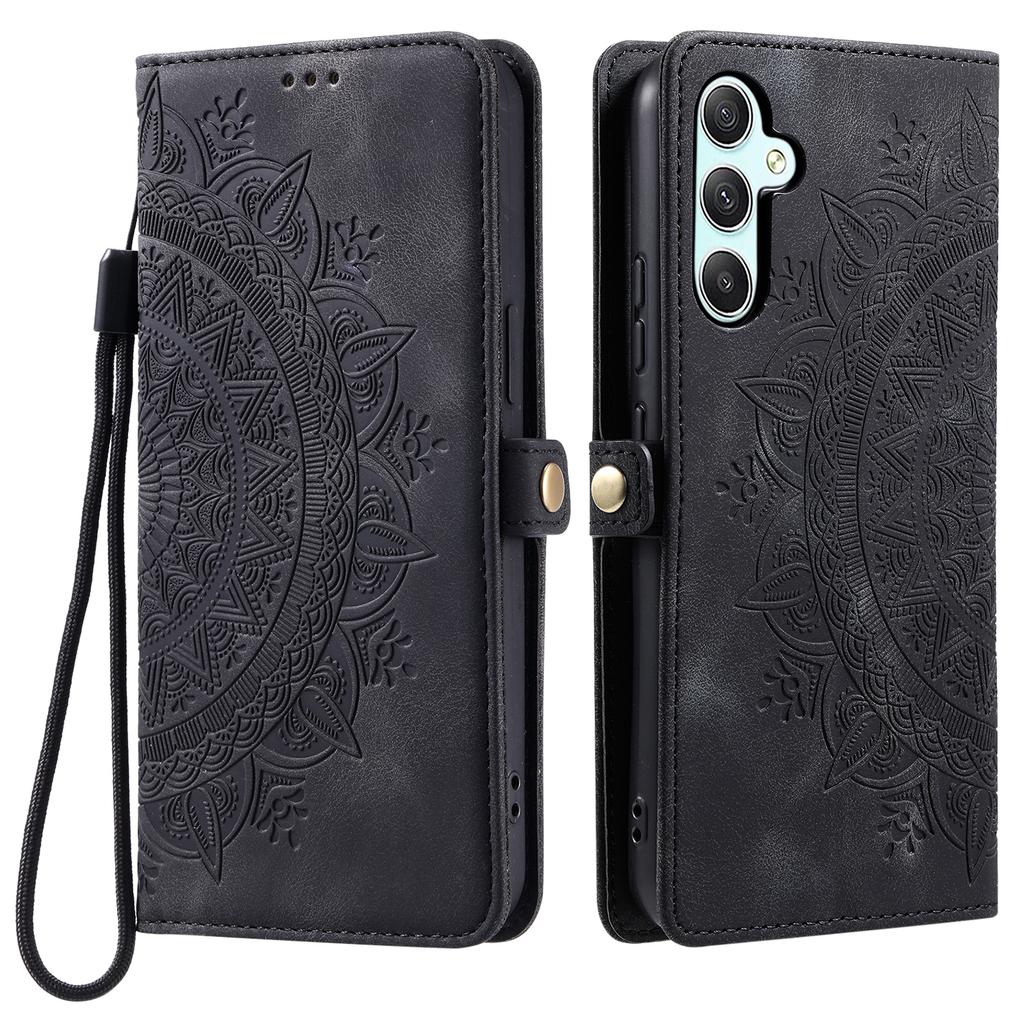 Style 016 For Samsung Galaxy S23 FE Case Skin Feel Totem Imprinted Wallet Leather Phone Cover