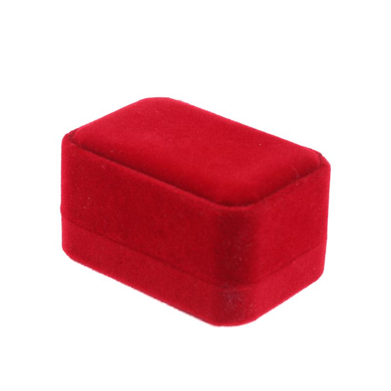 Квадратная бархатная коробка для пар с двойным кольцом, органайзер для хранения ювелирных изделий, подарочная коробка