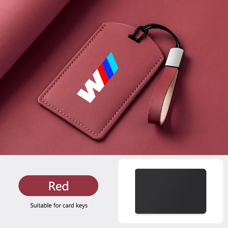 UVGK5 Leather M-Styling Car Smart NFC Card Key Case Cover Shell For BMW M3 M5 M4 Series X1 X3 X5 X6 X7 535le Keychain Auto Accessories