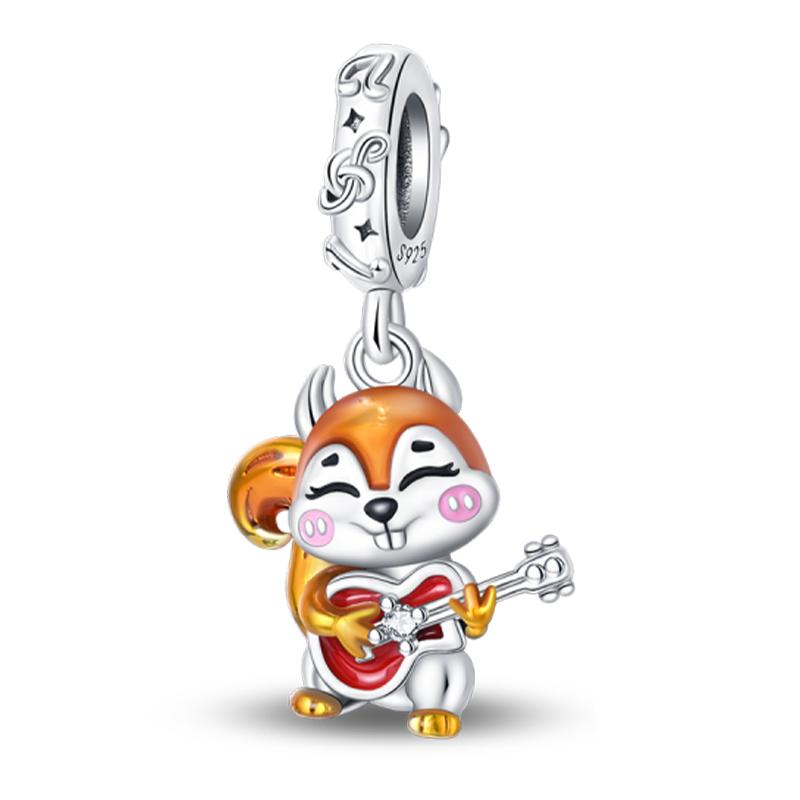 Медь Золотая Осенняя Серия Шармы Бусины Пугало Тыква Кленовый Лист Шармы Для Женщин Изысканные DIY Украшения