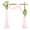 6/3 Meters Wedding Arch Drape Fabric Sheer Chiffon Tulle Curtain Draping Backdrop Party Supplies Home Drapery Ceremony Decoration