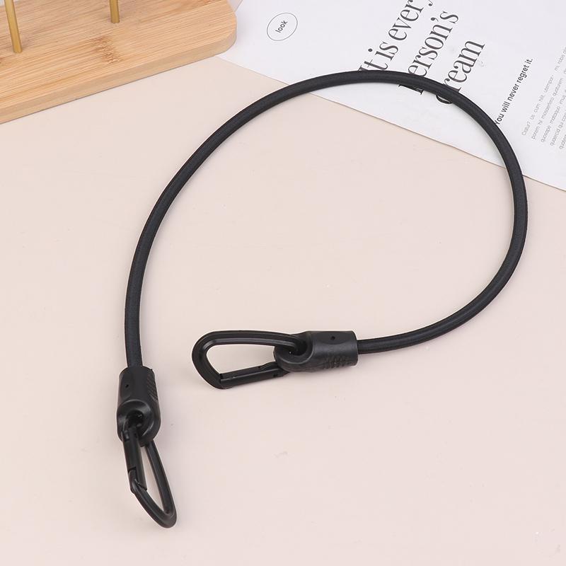 2Pcs D-Type Plastic Hook Elastic Bungee Shock Cord Strap Car Luggage Tent Kayak Boat Canoe Bikes Adjustable Tie Strap Hooks