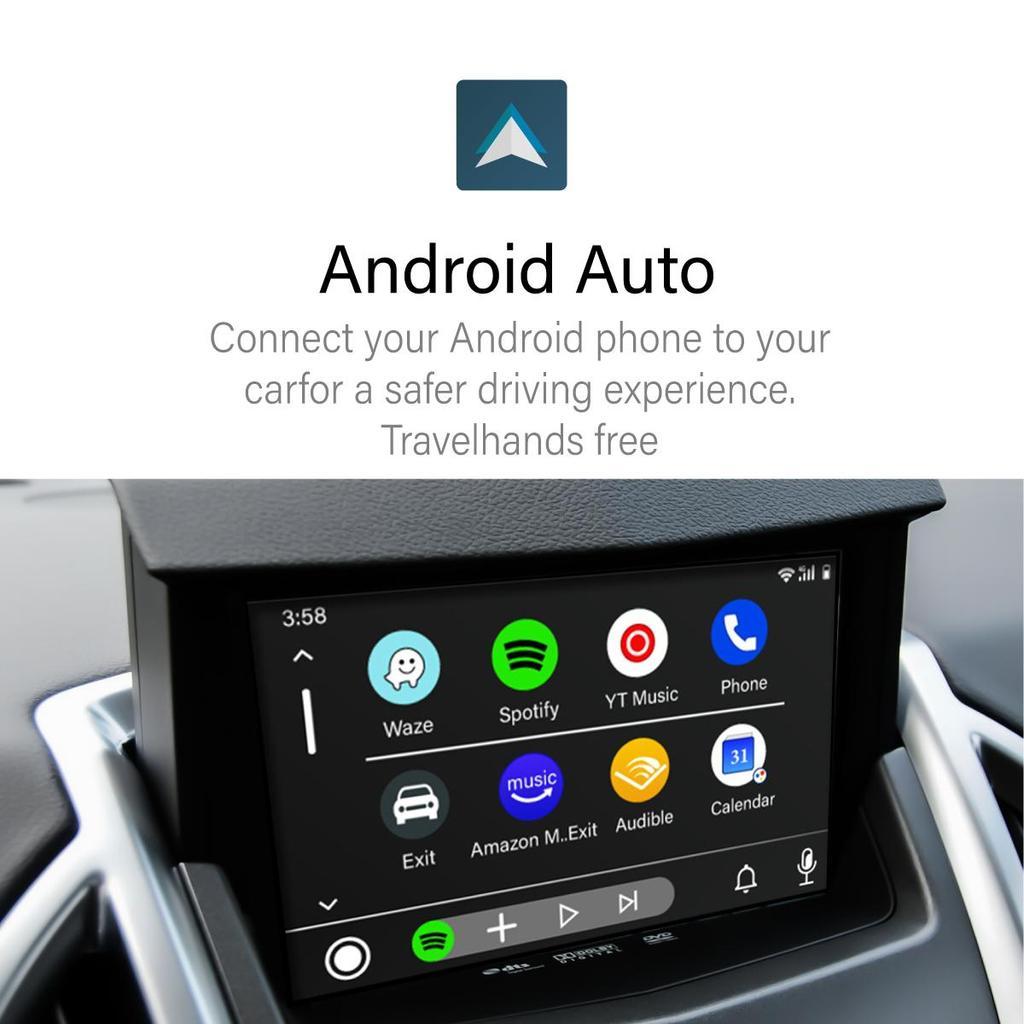 Sinairyu Беспроводной комплект CarPlay Android Auto с функцией Mirror-Linking, совместимый с Cadillac SRX 2009-2012