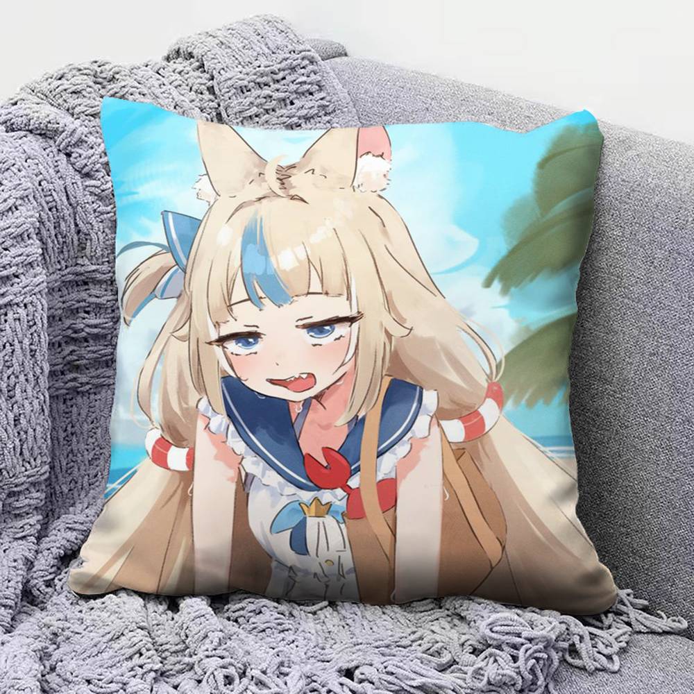 Sameko Saba CCute VTuber Home Sofa Cushion Covers and Aecorative Custom Pillow Covers