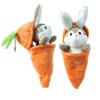 Милый плюшевый кулон-кролик-морковка для сумок и ключей, мягкий короткий плюш, высота 15 см