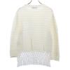 Неиспользованный от одного до десяти С длинным рукавом Бахрома по низу хлопковый трикотаж 38 белый свитер Женщины Б/у
