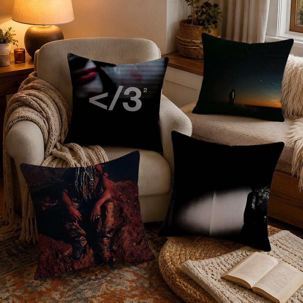 Rapper DDestroy Lonely Cushion Cover Soft Plush Cushion Cover Double Print And Invisible Zipper For Sofa Home Car Use