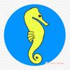 Color Wheel Seahorse Iron On Heat Transfer Printing Vinyl Patches Sticker for Clothes DIY Appliques Washable Patches