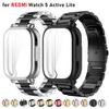 Чехол+Роскошный металлический ремешок для Redmi Watch 5 Active Мягкий ТПУ-чехол для Xiaomi Redmi Watch 5 Lite Ремешок для часов из нержавеющей стали Correa