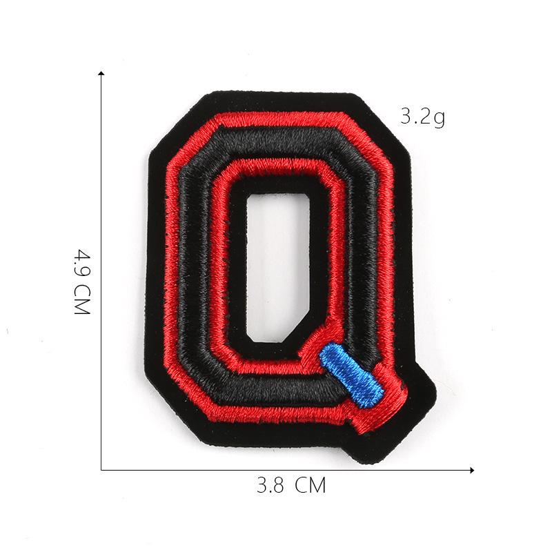 Duoku Embroidery 26 English Letters Three-Dimensional Embroidery Hat Emblem Badge Ironing Velcro Patch Clothing Accessories Cloth Sticker