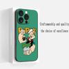 Чехол для телефона с классическим аниме-рисунком Попай Для iPhone 17 16 e 15 14 13 12 Plus Mini Pro Max Мягкий черный Ударопрочный чехол